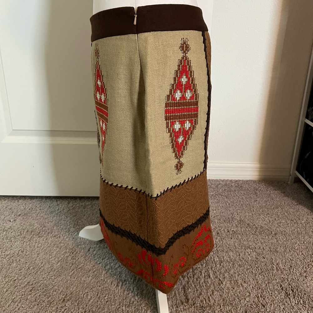 Nwot Tabitha Patchwork Skirt From Anthropologie 8 - image 5